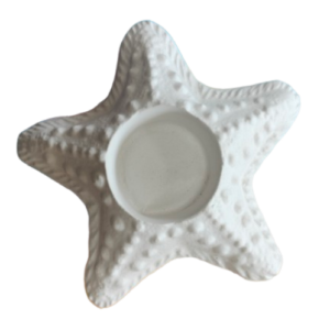 Figurina din ipsos pentru pictat, Suport lumanare stea de mare nr. 2 12cm