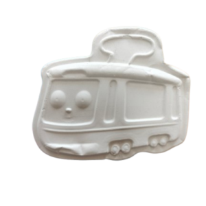 Figurina din ipsos pentru pictat, Tramvai zambitor 8/6.5cm