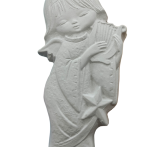 Figurine din ipsos Ingeras cu harpa, 16/7,5 cm