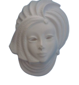 Figurine din ipsos pentru pictat, Masca venetiana nr. 1 14/10cm