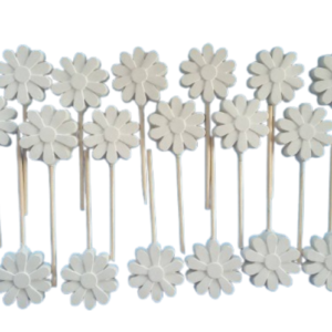 Figurine din ipsos pentru pictat, Set floricele x 18
