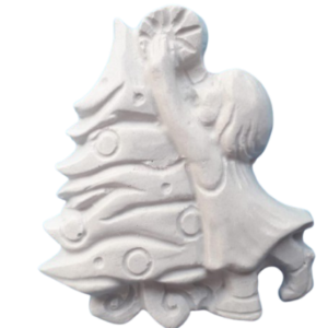Figurina ipsos Brad cu fetita 9/7,5 cm