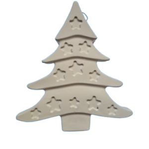 Figurine ipsos de iarna Brad cu stelute 14/12,5 cm