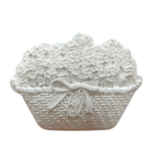 Figurina din ipsos pentru pictat, Cos cu lavanda 10/7 cm