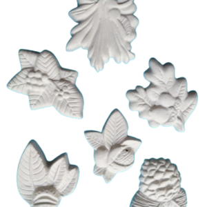 Figurine din ipsos frunze 6 buc