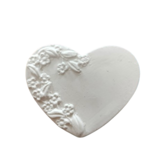 Inima cu flori pe margine 9/7,5 cm, figurine ipsos