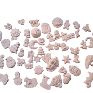 Set figurine din ipsos de Craciun -50 buc