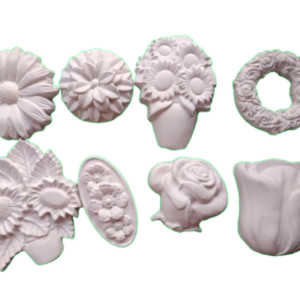 Set figurine din ipsos flori