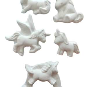 Set figurine din ipsos Unicorni