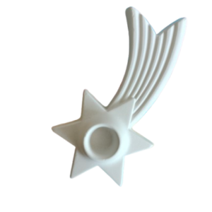 Figurine din ipsos Suport lumanare stea cazatoare 15cm