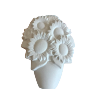 Figurine din ipsos Vaza cu flori dimensiuni 10/7 cm