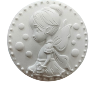 Figurine din ipsos pentru pictat, Mini tablou printesa nr. 5, 8 cm