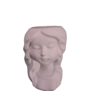 Figurine din ipsos pentru pictat, Printesa mini vaza eleganta, 10cm