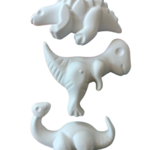 Set figurine din ipsos pentru pictat, Dinozauri x 3, ~10/10 cm
