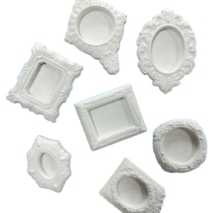 Set figurine din ipsos pentru pictat, Rame mici x 7, ~12 cm