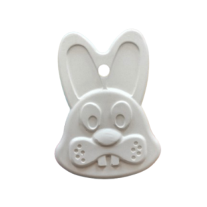 Figurina din ipsos pentru pictat, Cap iepure 2d cu gaura 7.5/5.5cm