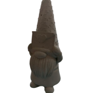 Figurina din ipsos pentru pictat, Gnom 3d cu plic 3/10cm