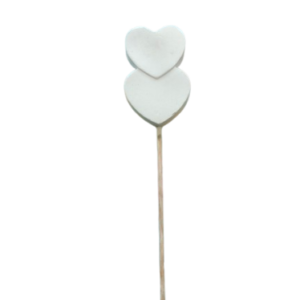 Figurina din ipsos pentru pictat, Inimi pe bat 5/3.5cm