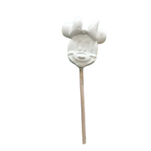 Figurina din ipsos pentru pictat, Minnie mica pe bat 3.5/3.5cm