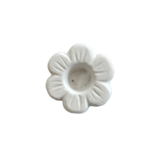 Figurina din ipsos pentru pictat, Suport lumanare floare 4.5x1.5cm