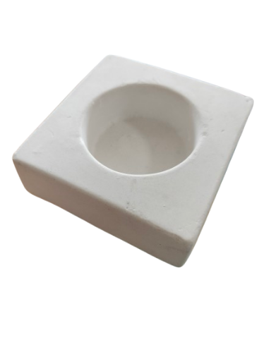 Figurina din ipsos pentru pictat, Suport lumanare patrat 7/7cm