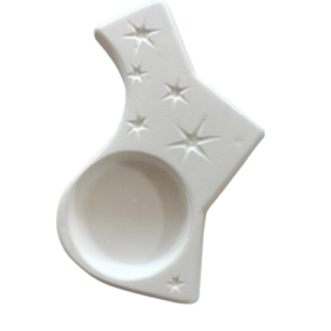 Figurina din ipsos pentru pictat, Suport lumanare stele 11/6cm