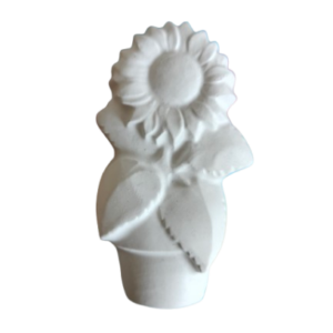 Figurine din ipsos pentru pictat, Floarea Soarelui cu ghiveci 9/5cm