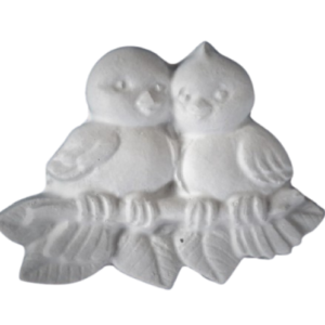 Figurine din ipsos pentru pictat, Porumbei cuplu 6.5/5cm
