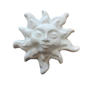 Figurine din ipsos pentru pictat, Soare mediu 8 cm