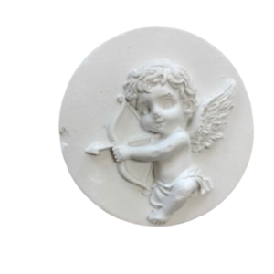 Figurine din ipsos pentru pictat, Tablou ingeras cu arcul 7 cm