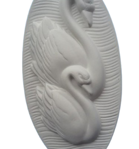 Figurine din ipsos pentru pictat, Tablou lebede 16.5/8cm
