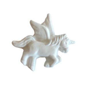 Figurine din ipsos pentru pictat, Unicorn cu aripi 9cm
