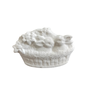 Figurina din ipsos pentru pictat, Cos cu flori nr. 2 4x6.5cm