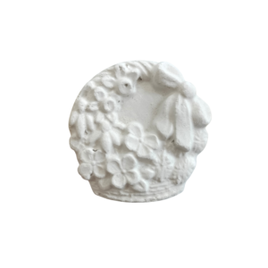 Figurina din ipsos pentru pictat, Cos cu flori nr. 3 5.5x5.5cm