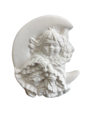 Figurina din ipsos pentru pictat, Ingeras cu luna 10x8cm