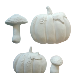 Figurina din ipsos pentru pictat, Set dovleci intre 4 - 8 cm