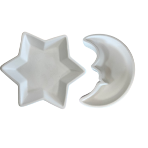 Figurina din ipsos pentru pictat, Set farfuriute 14 - 12.5x9 cm