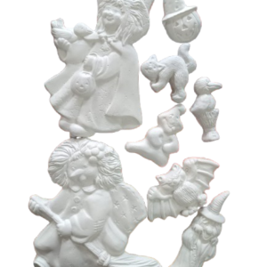 Figurina din ipsos pentru pictat, Set vrajitoare intre 4 - 16 cm