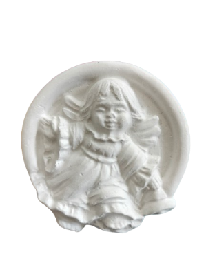 Figurina din ipsos pentru pictat, Tablou fetita ingeras 8x8,5cm
